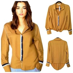 Soncy Front Tie Blouse